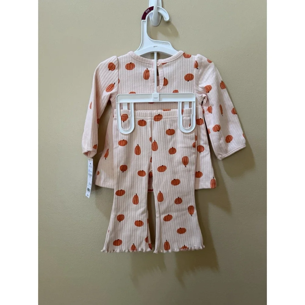 Carter's Just One You Baby Girls 2pc Long Sleeve Tunic & Flare Pants Set Sz 6m